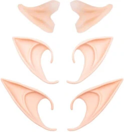 Elf Ears Cosplay Masquerade Accessories - Fairy Pixie Soft Pointed Tips Anime Party Dress Up Costume For Halloween Christmas Party (1 Pair-Long)