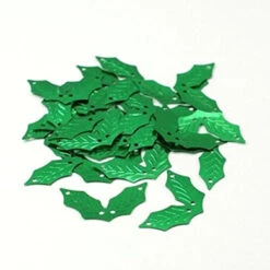 Angel Malone 10g GREEN Holly Leaf Sequins Christmas Confetti, Card Making, Scrapbooking, Sewing, Wedding Favours & Lots More...