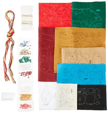 Bucilla 18-Inch Christmas Stocking Felt Applique Kit, 86303 Under The Tree 4 Bucilla 18-Inch Christmas Stocking Felt Applique Kit, 86303 Under The Tree - Image 2