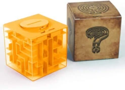 ThinkMax Money Maze Puzzle Box Gift, Perfect Puzzle Money Holder, Funny And Cool Brain Teasers For Kids, Boys, Girls, Teens And Adults, Perfect Christmas Gag Gifts (Orange) -Funko Favour 6 555