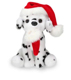 Plushland Xmas Pawpal With Santa Hat Stuffed Animals Plush Puppet Dog 20cm For Kids - A Perfect Christmas Day Gift On This Holiday For Babies (Beagle)