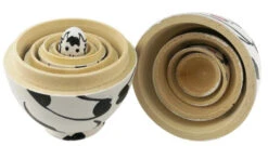 Cute Egg Shape Animal Theme Handmade Wooden Russian Nesting Dolls Matryoshka Dolls Set 5 Pieces For Kids Toy Birthday Christmas Easter Gift Home Decoration-Dairy Cow -Funko Favour 6 56