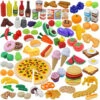 JOYIN Play Food Set 135 Pieces Play Kitchen Set For Market Educational Pretend Play, Food Playset, Kids Toddlers Toys, Kitchen Accessories Fake Food, Party Favour Christmas Stocking Stuffers -Funko Favour 6 560