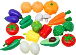 JOYIN Play Food Set 135 Pieces Play Kitchen Set For Market Educational Pretend Play, Food Playset, Kids Toddlers Toys, Kitchen Accessories Fake Food, Party Favour Christmas Stocking Stuffers -Funko Favour 6 562