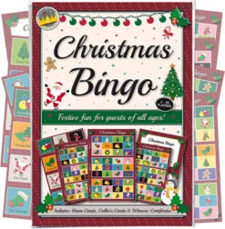 Christmas Party Bingo Game: Fun For Guests Of All Ages - More Entertaining Than A Xmas Quiz! Novelty Gift Idea For A Family Stocking Filler Bag Or Secret Santa Present. Includes 8 Games Sheets That Cut To Provide 24 Games. Great Activity For Work, Scho ..