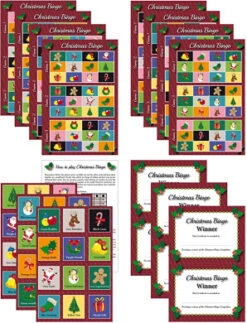 Christmas Party Bingo Game: Fun For Guests Of All Ages - More Entertaining Than A Xmas Quiz! Novelty Gift Idea For A Family Stocking Filler Bag Or Secret Santa Present. Includes 8 Games Sheets That Cut To Provide 24 Games. Great Activity For Work, Scho .. -Funko Favour 6 578