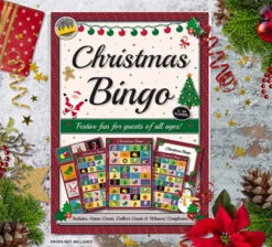 Christmas Party Bingo Game: Fun For Guests Of All Ages - More Entertaining Than A Xmas Quiz! Novelty Gift Idea For A Family Stocking Filler Bag Or Secret Santa Present. Includes 8 Games Sheets That Cut To Provide 24 Games. Great Activity For Work, Scho .. -Funko Favour 6 580