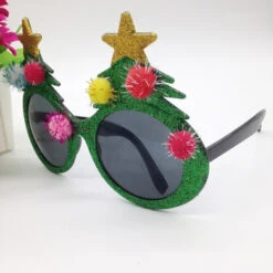 BESTOYARD Christmas Sunglasses Novelty Christmas Tree Eyeglasses Plastic Costume Eyeglasses For Party Favours -Funko Favour 6 592