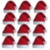 12 X Santa Hats - Father Christmas Red Santa Hats With Bobble For Xmas Office Parties 2 12 X Santa Hats - Father Christmas Red Santa Hats With Bobble For Xmas Office Parties -Funko Favour 6 594
