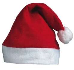 12 X Santa Hats - Father Christmas Red Santa Hats With Bobble For Xmas Office Parties -Funko Favour 6 596