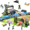 47 Pieces Military Base Set, Army Men Playset With Vehicles Accessories,Soldier Army Men And Play Map,Mini Army Toy Tank,Warplane,Helicopter Playset Plastic Christmas Toys Gifts For Kids Boys -Funko Favour 6 600