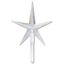 Darice Ceramic Christmas Tree Star 3.875" X 2.625" 2/Pkg: Iridescent