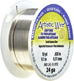 Artistic Wire 26 Gauge / .41 Mm Silver Plated Tarnish Resistant Coloured Copper Craft Wire, 15 Yd / 13.7 M, Christmas Green -Funko Favour 6 636