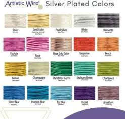 Artistic Wire 26 Gauge / .41 Mm Silver Plated Tarnish Resistant Coloured Copper Craft Wire, 15 Yd / 13.7 M, Christmas Green -Funko Favour 6 643