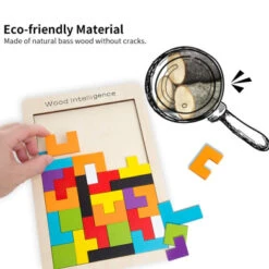 Buself Wooden Tetris Puzzle Brain Teasers Game And Intelligence Toy With 40pcs Vivid Colour And Eco-Material For Kids And Adults, Birthday & Christmas Gift Choice -Funko Favour 6 668