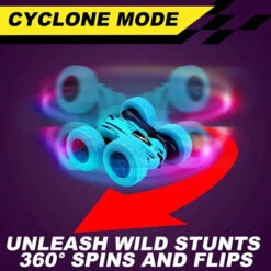 Remote Control Car, Bukm RC Stunt Cars Toy, 4WD 2.4Ghz Double Sided 360° Flips Rotating Vehicles, Off Road High Speed Racing Truck For 3 4 5 6 7 8-12 Year Old Kids Boys Girls Christmas Birthday Gift -Funko Favour 6 71