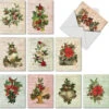 Holly Notes - 10 Assorted Blank Christmas Cards With Envelopes (10cm X 13cm ) - Boxed Greeting Card Set With Vintage Poinsettias, Holly, And Ivy - Stationery For Holidays, New Year M6650XSB -Funko Favour 6 721