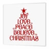 3dRose Joy Love Peace Believe Christmas, Iron On Heat Transfer, 15cm By 15cm , For White Material -Funko Favour 6 729