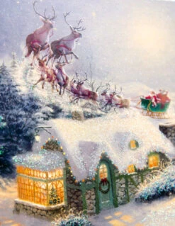 Hallmark Thomas Kinkade Christmas Boxed Cards, Santa (16 Cards And 17 Envelopes) -Funko Favour 6 734