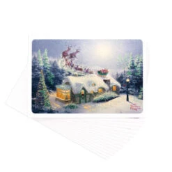 Hallmark Thomas Kinkade Christmas Boxed Cards, Santa (16 Cards And 17 Envelopes) -Funko Favour 6 746