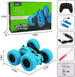 Remote Control Car, Bukm RC Stunt Cars Toy, 4WD 2.4Ghz Double Sided 360° Flips Rotating Vehicles, Off Road High Speed Racing Truck For 3 4 5 6 7 8-12 Year Old Kids Boys Girls Christmas Birthday Gift -Funko Favour 6 77