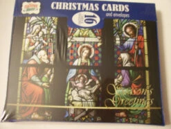 Religious Boxed Christmas Cards ~ Set Of 16 Cards And Envelopes (Season's Greetings - Stained Glass)