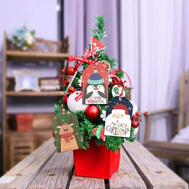 Christmas Gift Tags With String, 50Pcs Xmas Kraft Paper Tags Card With Cotton Red White Twine For Christmas Gift Wrapping, Small Merry Christmas Present Tags Labels With String For Crafts Decoration 6 Christmas Gift Tags With String, 50Pcs Xmas Kraft Paper Tags Card With Cotton Red White Twine For Christmas Gift Wrapping, Small Merry Christmas Present Tags Labels With String For Crafts Decoration - Image 5