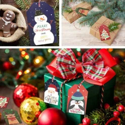 Christmas Gift Tags With String, 50Pcs Xmas Kraft Paper Tags Card With Cotton Red White Twine For Christmas Gift Wrapping, Small Merry Christmas Present Tags Labels With String For Crafts Decoration 14 Christmas Gift Tags With String, 50Pcs Xmas Kraft Paper Tags Card With Cotton Red White Twine For Christmas Gift Wrapping, Small Merry Christmas Present Tags Labels With String For Crafts Decoration -Funko Favour 6 812