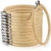 Caydo 12 Pieces 13cm Embroidery Hoops, Bamboo Cross Stitch Hoops Ring Bulk Wholesale For Christmas Ornaments Decoration And Art Craft Handy Sewing -Funko Favour 6 822