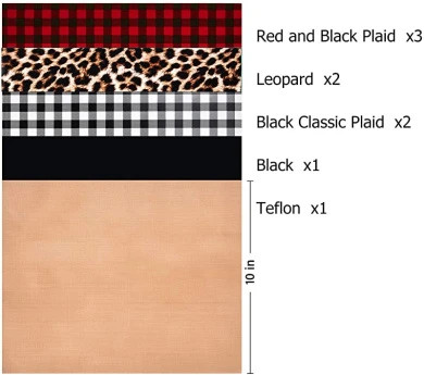 Christmas Buffalo Plaid HTV Heat Transfer Vinyl Bundle-30cm X 25cm 9 Sheets Red & Black Classic Plaid Iron On Vinyl,Leopard HTV Vinyl For Cricut 4 Christmas Buffalo Plaid HTV Heat Transfer Vinyl Bundle-30cm X 25cm 9 Sheets Red & Black Classic Plaid Iron On Vinyl,Leopard HTV Vinyl For Cricut - Image 2