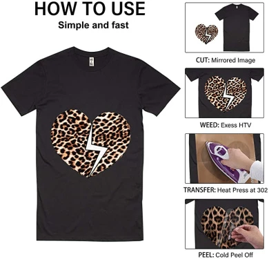 Christmas Buffalo Plaid HTV Heat Transfer Vinyl Bundle-30cm X 25cm 9 Sheets Red & Black Classic Plaid Iron On Vinyl,Leopard HTV Vinyl For Cricut 6 Christmas Buffalo Plaid HTV Heat Transfer Vinyl Bundle-30cm X 25cm 9 Sheets Red & Black Classic Plaid Iron On Vinyl,Leopard HTV Vinyl For Cricut - Image 4