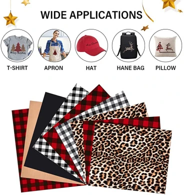 Christmas Buffalo Plaid HTV Heat Transfer Vinyl Bundle-30cm X 25cm 9 Sheets Red & Black Classic Plaid Iron On Vinyl,Leopard HTV Vinyl For Cricut 8 Christmas Buffalo Plaid HTV Heat Transfer Vinyl Bundle-30cm X 25cm 9 Sheets Red & Black Classic Plaid Iron On Vinyl,Leopard HTV Vinyl For Cricut - Image 6
