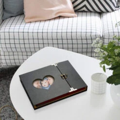 Scrapbook Firbon Handmade DIY Family Album With Bonus Gift Box For Christmas, Valentine's Day, Birthday And Homecoming (Black) -Funko Favour 6 848