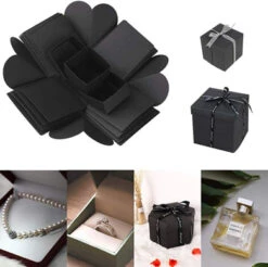 DIY Explosion Box Set,Creative Explosion Gift Box-Love Memory,Scrapbook,Photo Album Gift Box For Birthday Valentine's Day Anniversary Wedding Christmas Festival (Red) -Funko Favour 6 862