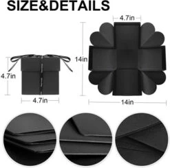 DIY Explosion Box Set,Creative Explosion Gift Box-Love Memory,Scrapbook,Photo Album Gift Box For Birthday Valentine's Day Anniversary Wedding Christmas Festival (Red) -Funko Favour 6 864