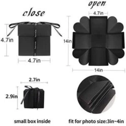 DIY Explosion Box Set,Creative Explosion Gift Box-Love Memory,Scrapbook,Photo Album Gift Box For Birthday Valentine's Day Anniversary Wedding Christmas Festival (Red) -Funko Favour 6 869