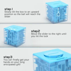 ThinkMax Money Maze Puzzle Box For Kids And Adults - Unique Way To Give Gifts For People You Love - Fun And Inexpensive Game Challenge For Children Birthday Christmas Gifts (blue) 29 ThinkMax Money Maze Puzzle Box For Kids And Adults - Unique Way To Give Gifts For People You Love - Fun And Inexpensive Game Challenge For Children Birthday Christmas Gifts (blue) -Funko Favour 6 90