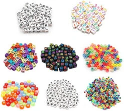 Peirich Friendship Bracelet Making Beads Kit, Letter Beads,22 Multi-Colour Embroidery Floss Over 1900 Pcs"A-Z" Alphabet Beads Beads Bracelets String Kit For Jewellery Making Christmas Birthday Gifts -Funko Favour 6 910