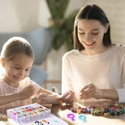 Peirich Friendship Bracelet Making Beads Kit, Letter Beads,22 Multi-Colour Embroidery Floss Over 1900 Pcs"A-Z" Alphabet Beads Beads Bracelets String Kit For Jewellery Making Christmas Birthday Gifts -Funko Favour 6 918