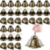 30 Pieces Craft Bells Bronze Tone Jingle Bells Vintage Decoration Bells With Spring Hooks For Hanging Christmas Wind Chimes Making Dog Potty Training Doorbell Wedding Decor, 4.2cm X 3.8cm -Funko Favour 6 924