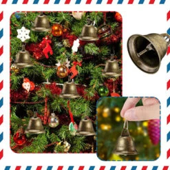 30 Pieces Craft Bells Bronze Tone Jingle Bells Vintage Decoration Bells With Spring Hooks For Hanging Christmas Wind Chimes Making Dog Potty Training Doorbell Wedding Decor, 4.2cm X 3.8cm -Funko Favour 6 927