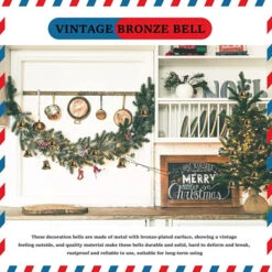 30 Pieces Craft Bells Bronze Tone Jingle Bells Vintage Decoration Bells With Spring Hooks For Hanging Christmas Wind Chimes Making Dog Potty Training Doorbell Wedding Decor, 4.2cm X 3.8cm -Funko Favour 6 928