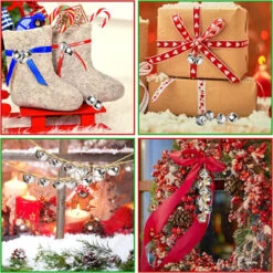 100 Pieces Jingle Bells 2cm Craft Bell Bulk For Christmas Home And Pet Decorations Xmas Decor Party Favours Supplies (Gold And Silver) -Funko Favour 6 989