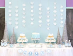Jollylife 8PCS Snowflake Winter Wonderland Birthday Decorations - Christmas Hanging White Party Decor Supplies -Funko Favour 6 996