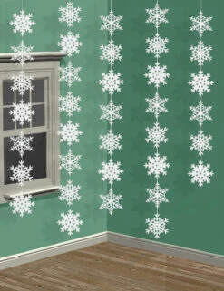 Jollylife 8PCS Snowflake Winter Wonderland Birthday Decorations - Christmas Hanging White Party Decor Supplies -Funko Favour 6 999